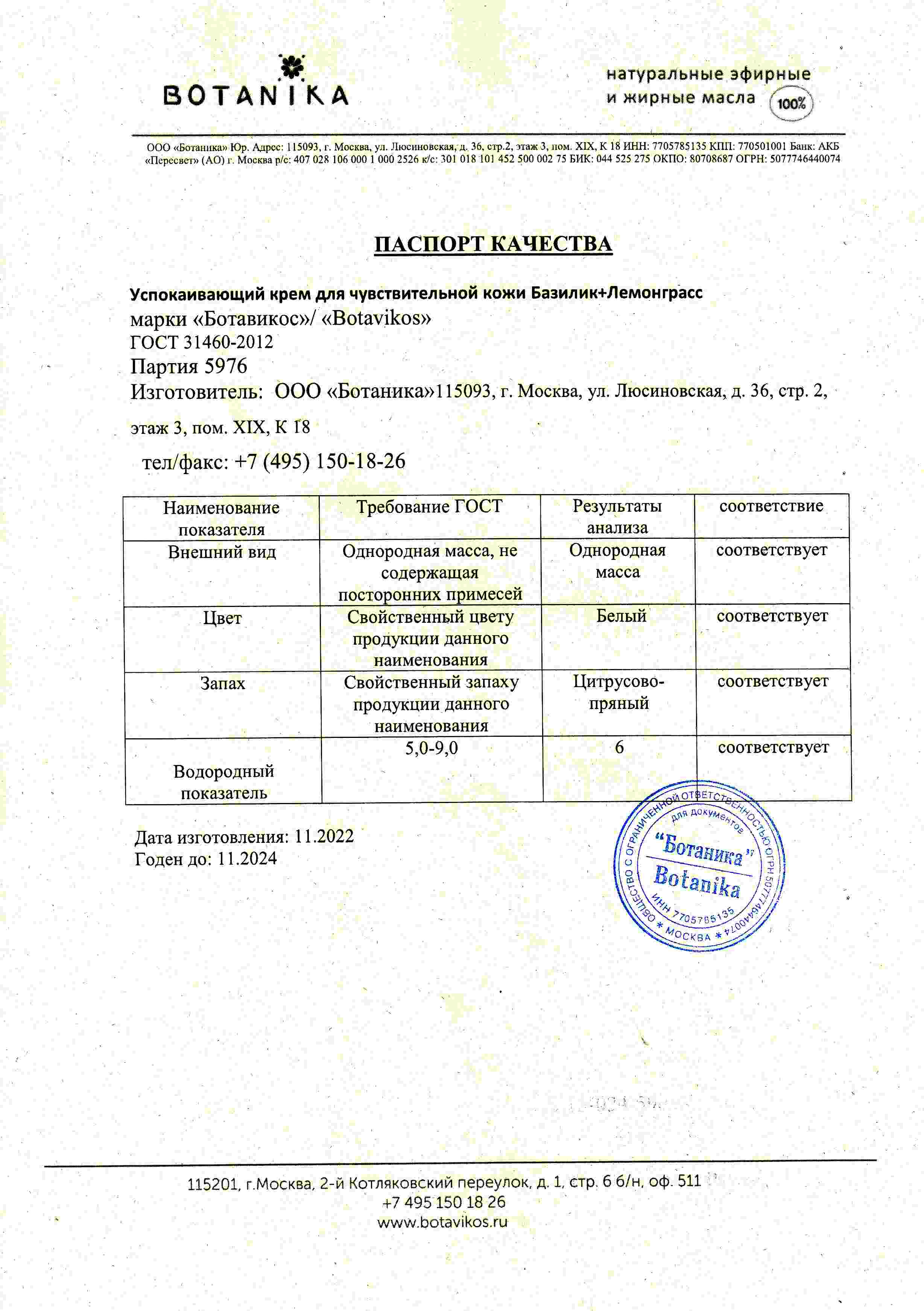 Паспорт №112022